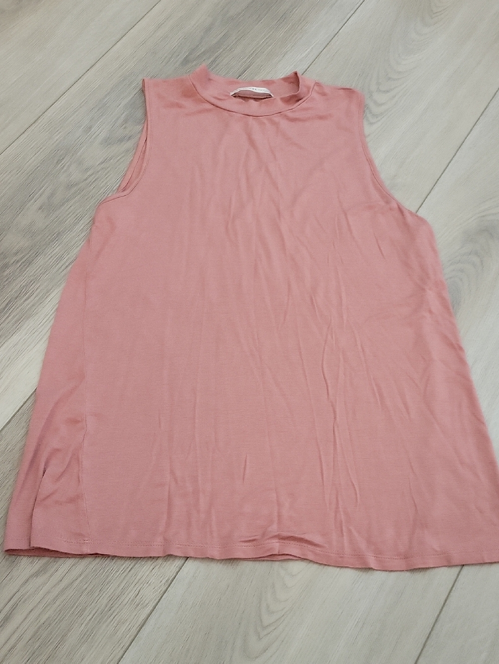 Active USA Sleeveless Mock Neck Tank Top - Dusty Rose